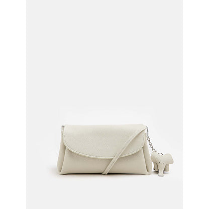 PAZZION Women's Cross Body Sling Bag- White