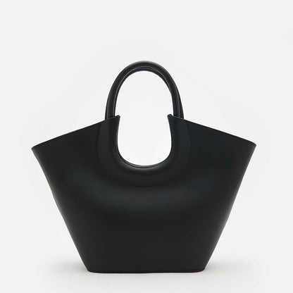 PAZZION Women's Fabiola Leather Handbag- Black