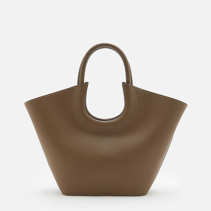 PAZZION Women's Fabiola Leather Handbag- Brown