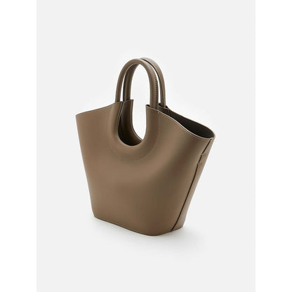 PAZZION Women's Fabiola Leather Handbag- Brown