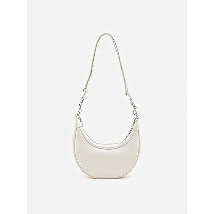PAZZION Women's Chang Crescent Shoulder Bag- White