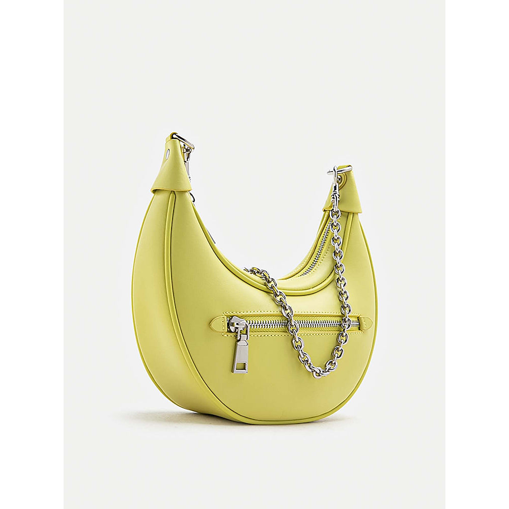 PAZZION Women's Chang Crescent Shoulder Bag-Yellow