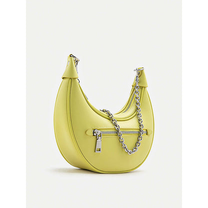 PAZZION Women's Chang Crescent Shoulder Bag-Yellow