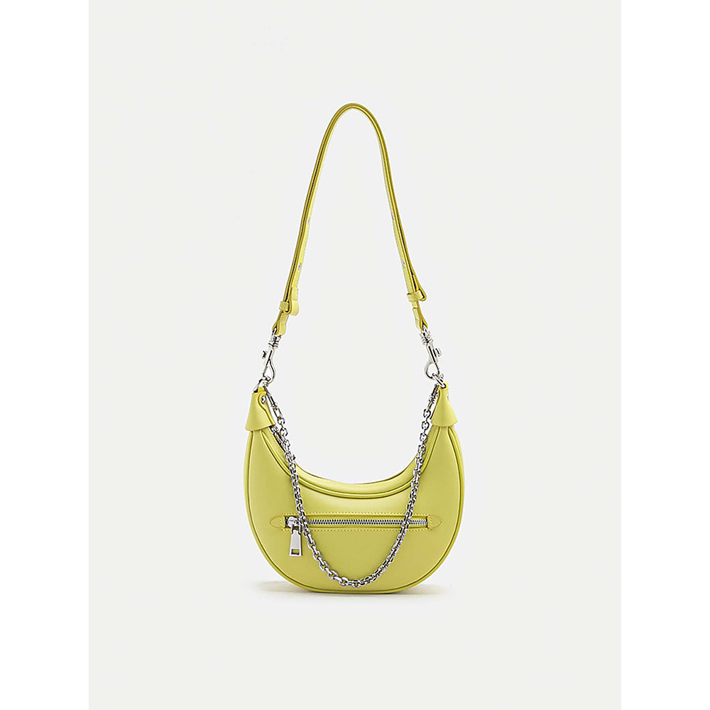 PAZZION Women's Chang Crescent Shoulder Bag-Yellow