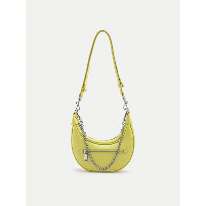 PAZZION Women's Chang Crescent Shoulder Bag-Yellow