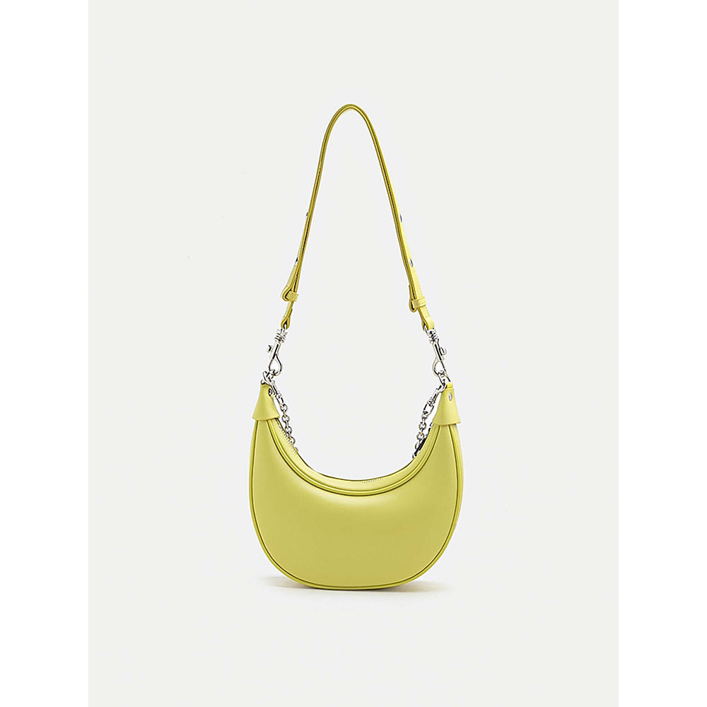 PAZZION Women's Chang Crescent Shoulder Bag-Yellow