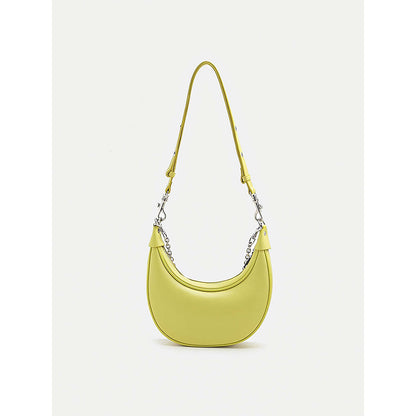 PAZZION Women's Chang Crescent Shoulder Bag-Yellow