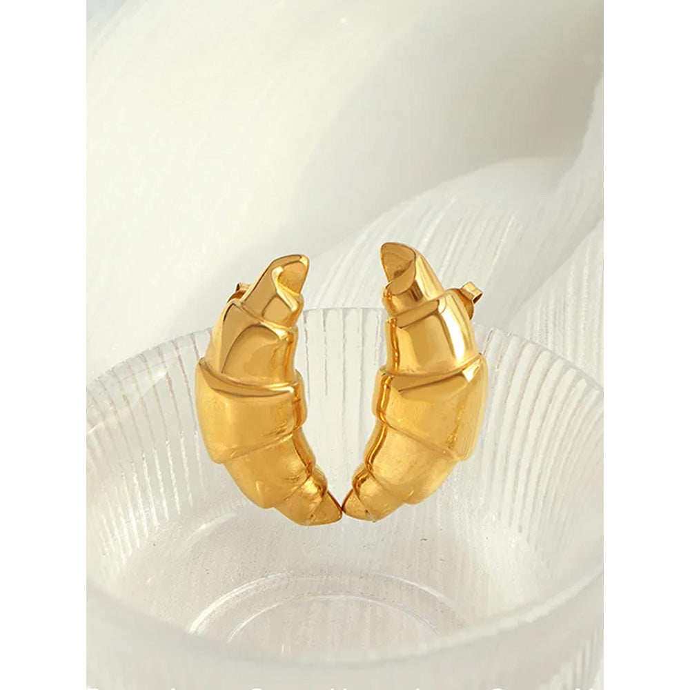 Peachy Accessories Classic Croissant Earrings - 18K Gold Plated