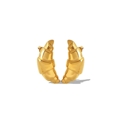 Peachy Accessories Classic Croissant Earrings - 18K Gold Plated