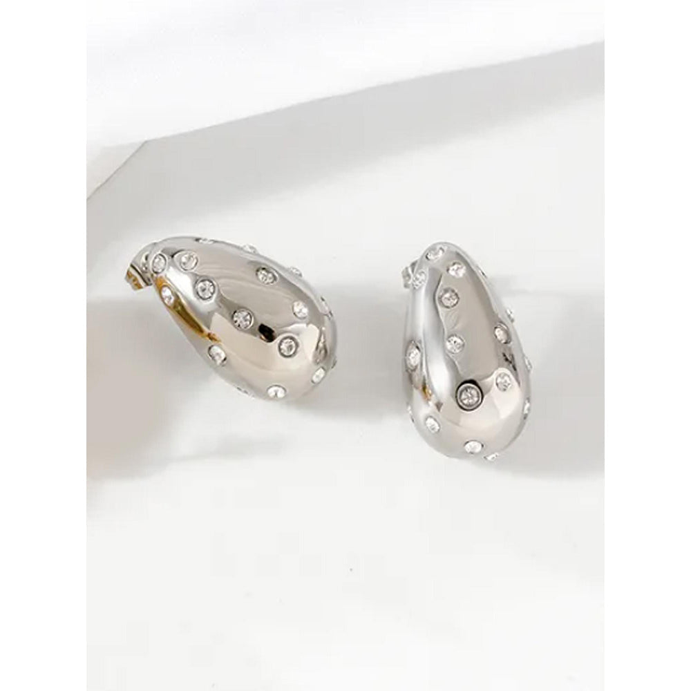 Peachy Accessories Exquisite Silver Drop Earrings