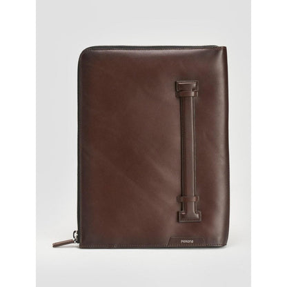 Perona Unisex Brown Solid Pouch