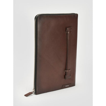 Perona Unisex Brown Solid Pouch