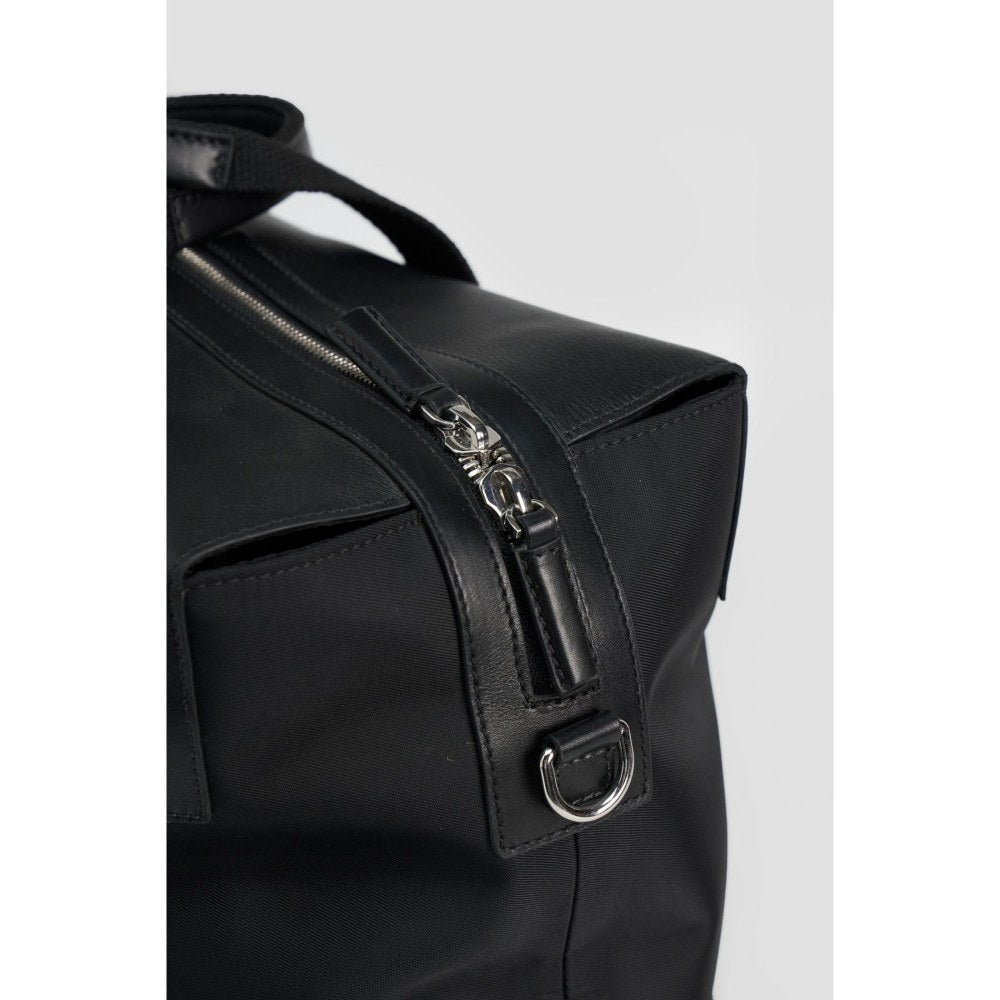 Perona Unisex Black Solid Handbag with Detachable Strap