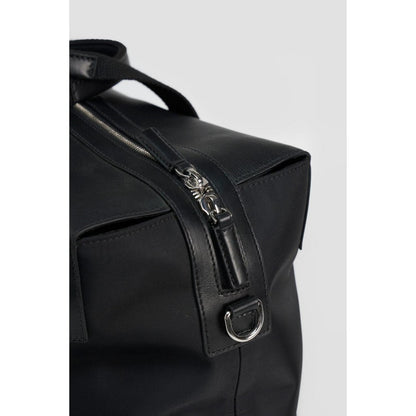 Perona Unisex Black Solid Handbag with Detachable Strap