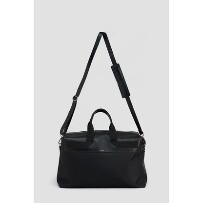 Perona Unisex Black Solid Handbag with Detachable Strap