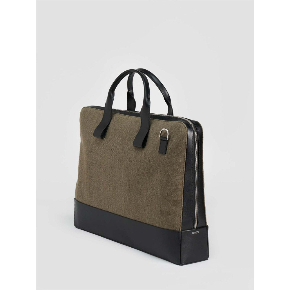 Perona Unisex Olive Jared Messenger Bag with Detachable Strap