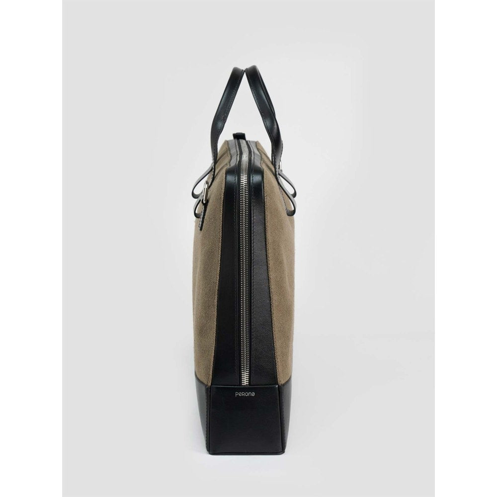 Perona Unisex Olive Jared Messenger Bag with Detachable Strap