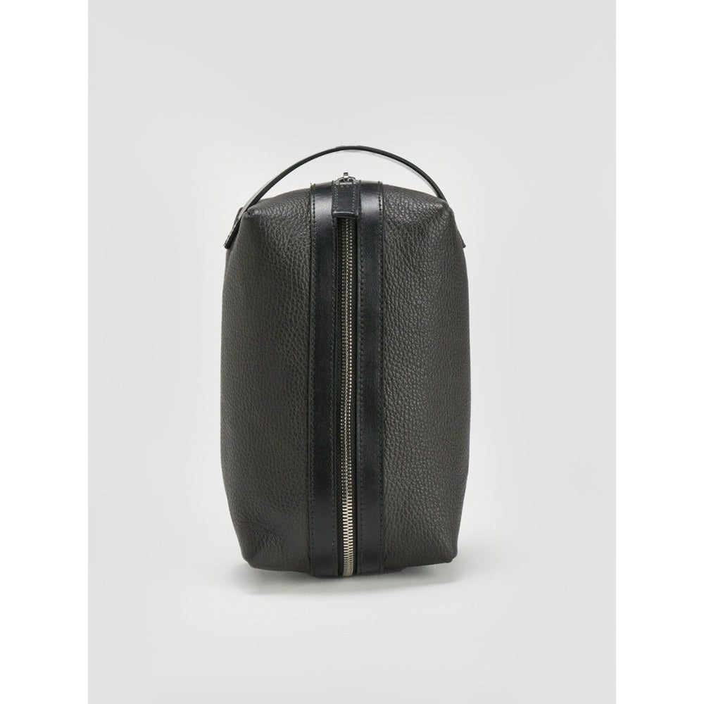 Perona Unisex Rocco Textured Coffee Brown Pouch