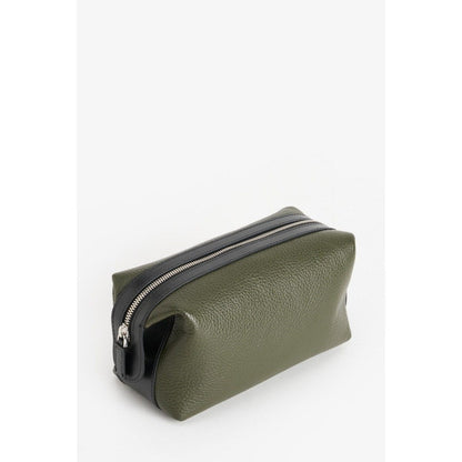 Perona Unisex Felipe Textured Olive Pouch