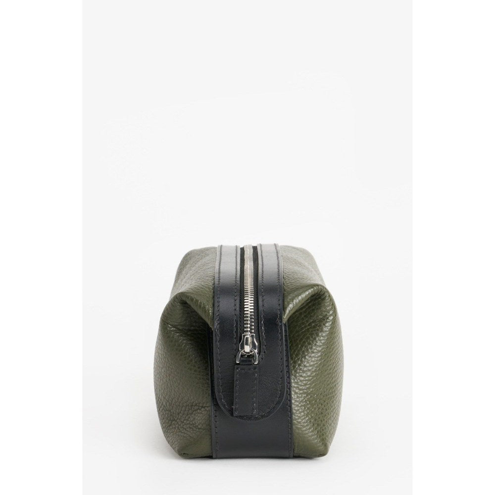 Perona Unisex Felipe Textured Olive Pouch