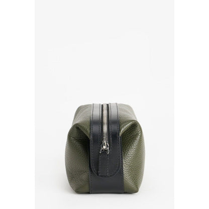Perona Unisex Felipe Textured Olive Pouch