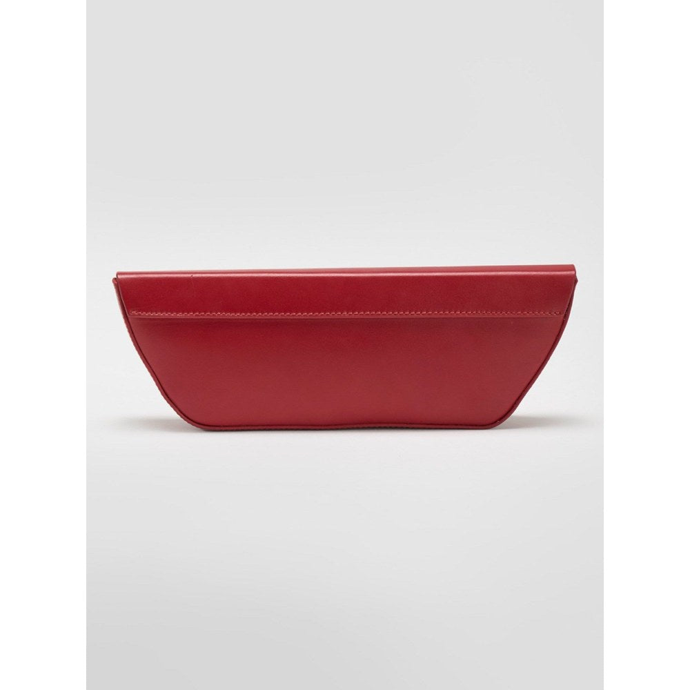 Perona Daisy Solid/Plain Red Clutch