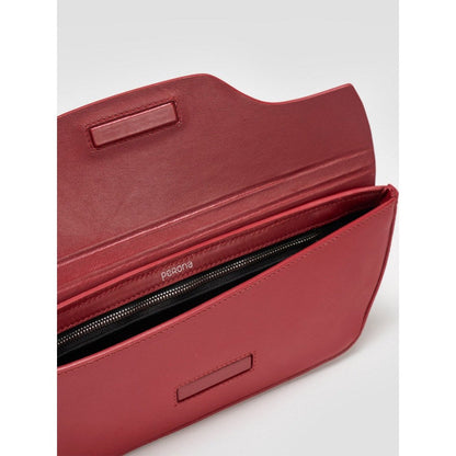 Perona Daisy Solid/Plain Red Clutch