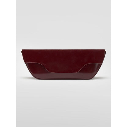 Perona Daisy Solid/Plain Burgundy Clutch