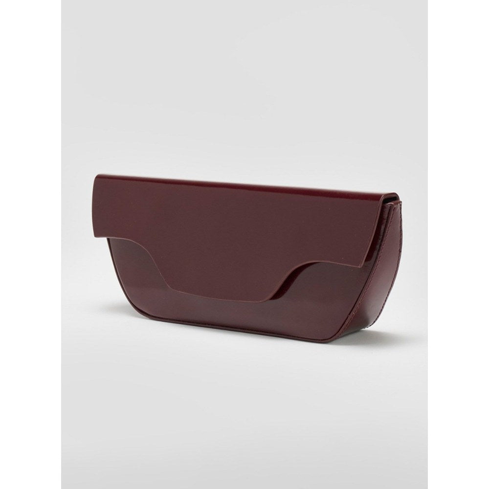 Perona Daisy Solid/Plain Burgundy Clutch
