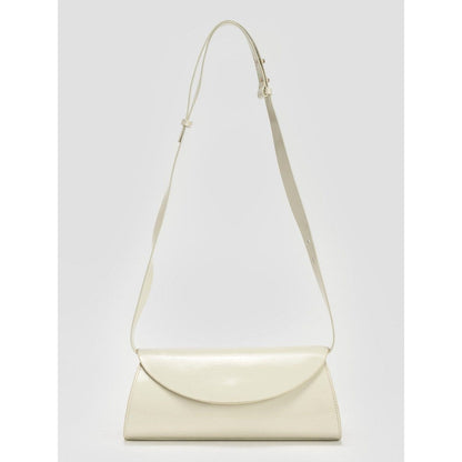 Perona Darcy Solid/Plain White Shoulder Bag with Detachable Strap
