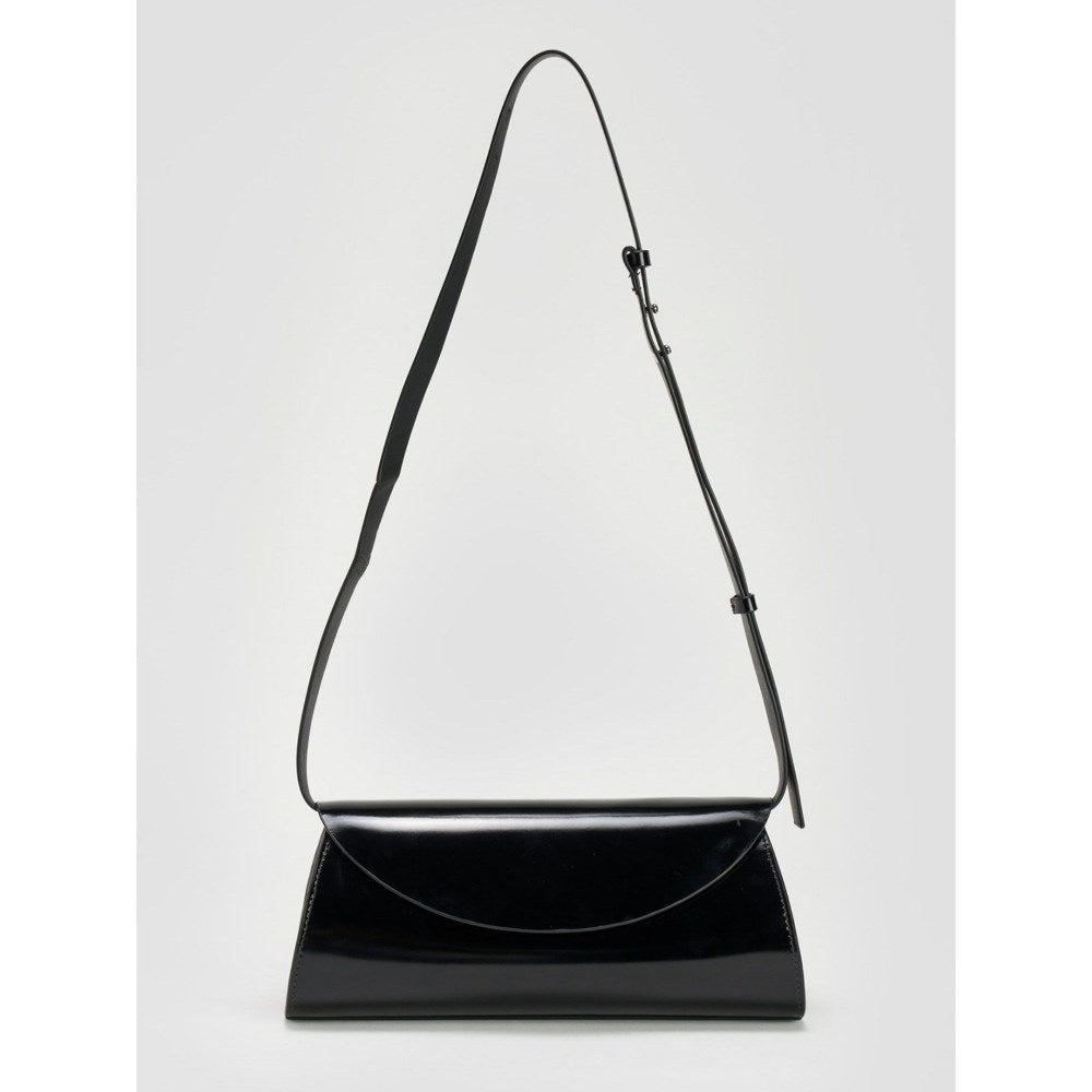 Perona Darcy Solid/Plain Black Shoulder Bag with Detachable Strap