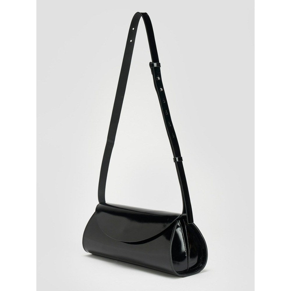 Perona Darcy Solid/Plain Black Shoulder Bag with Detachable Strap