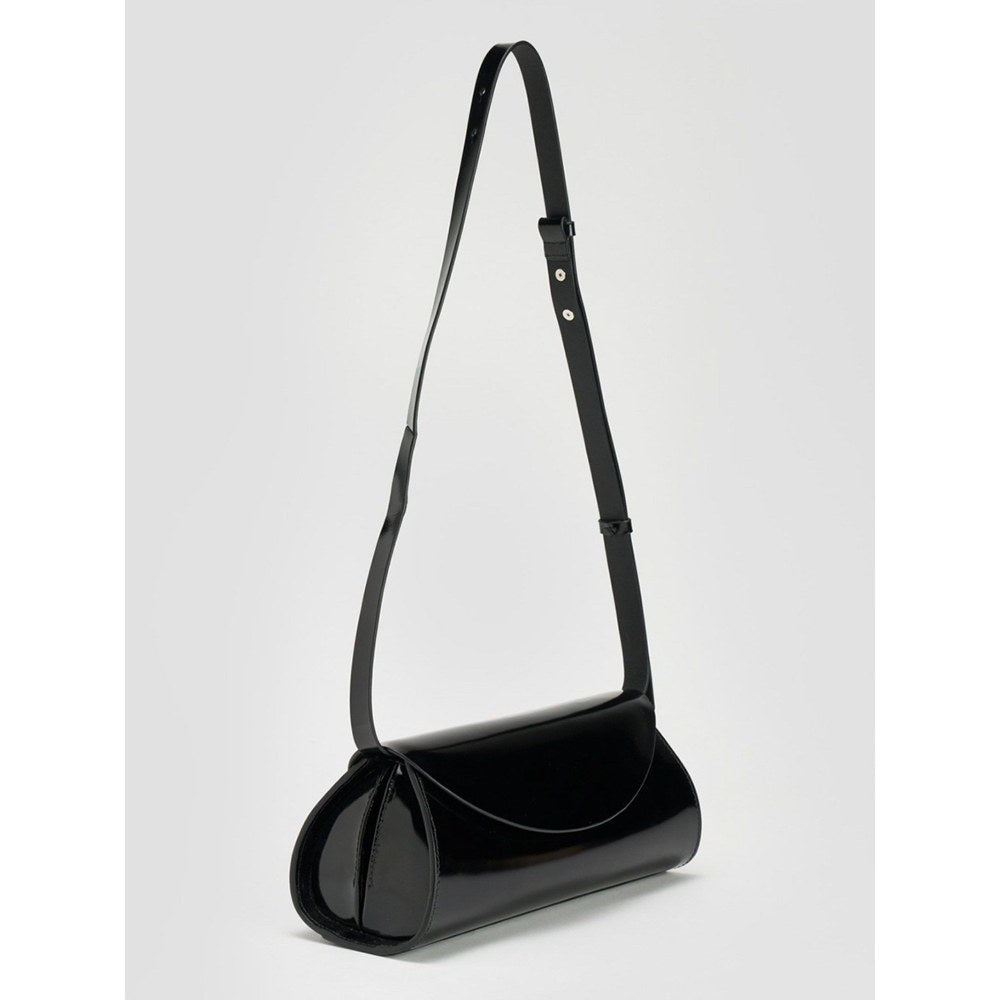 Perona Darcy Solid/Plain Black Shoulder Bag with Detachable Strap