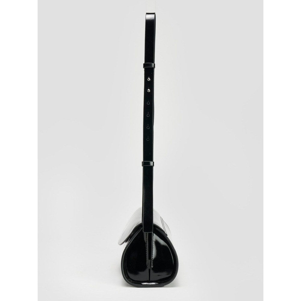 Perona Darcy Solid/Plain Black Shoulder Bag with Detachable Strap