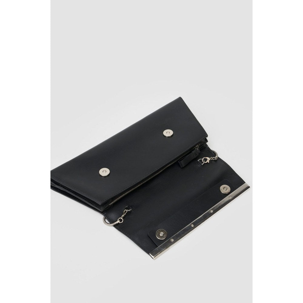 Perona Women's Black Clutch-Black