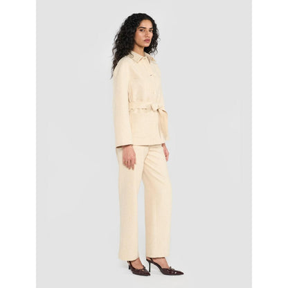 Perona Joanne Ivory Jacket with Belt