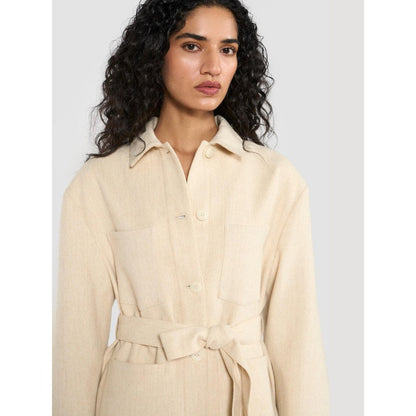 Perona Joanne Ivory Jacket with Belt