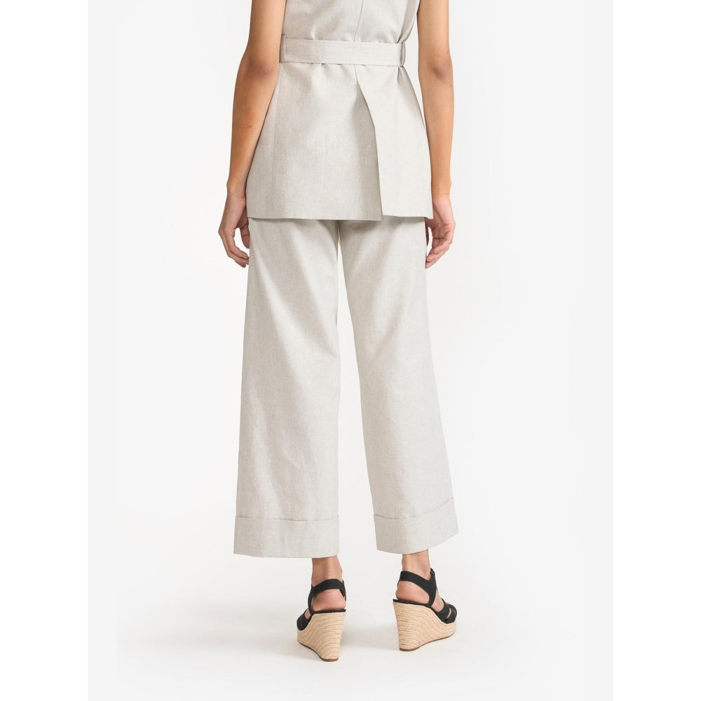 Perona Ariana Beige Relaxed Fit Pant