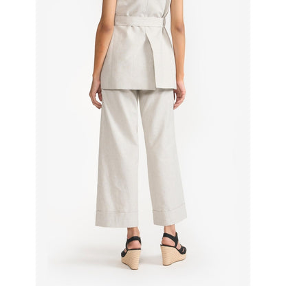 Perona Ariana Beige Relaxed Fit Pant
