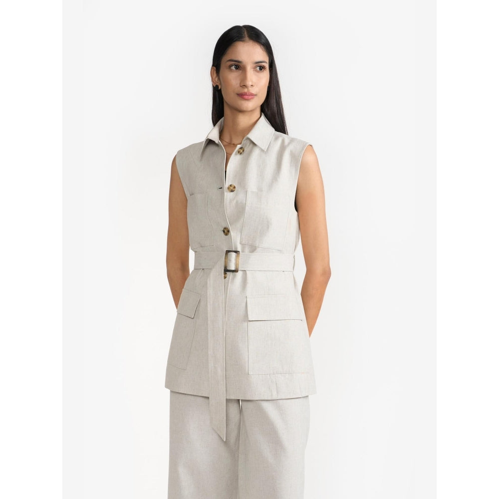 Perona Ariana Vest Grey Waist Coat