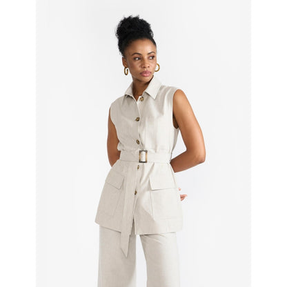 Perona Ariana Vest Grey Waist Coat