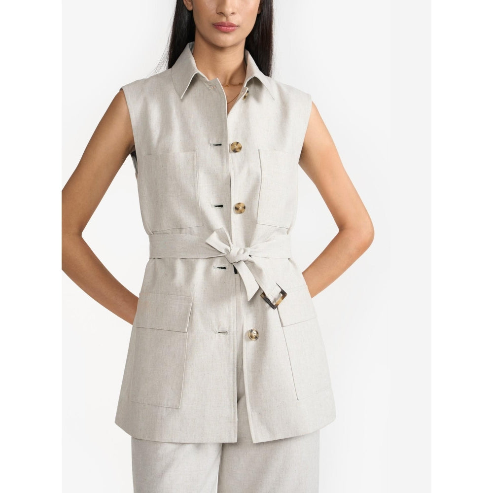Perona Ariana Vest Grey Waist Coat