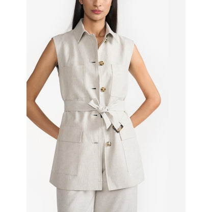 Perona Ariana Vest Grey Waist Coat