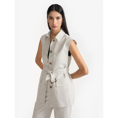 Perona Ariana Vest Grey Waist Coat