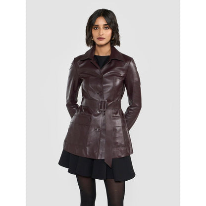 Perona Tiana Wine Jacket with Belt