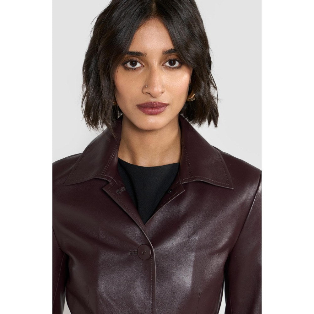 Perona Tiana Wine Jacket with Belt