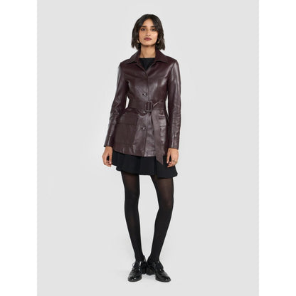 Perona Tiana Wine Jacket with Belt
