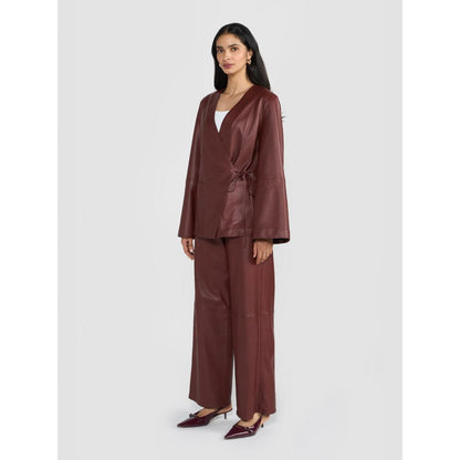 Perona Zaria Rust Open Front Blazer