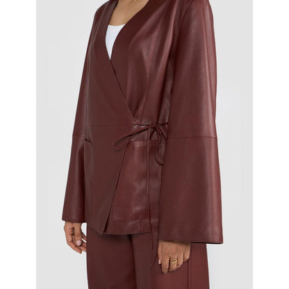 Perona Zaria Rust Open Front Blazer