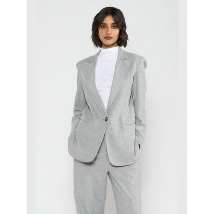 Perona Raya Grey Single Breasted Blazer